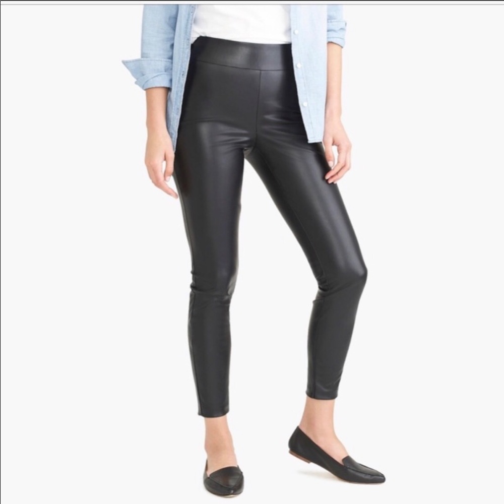 NWT J Crew Vegan Leather Leggings